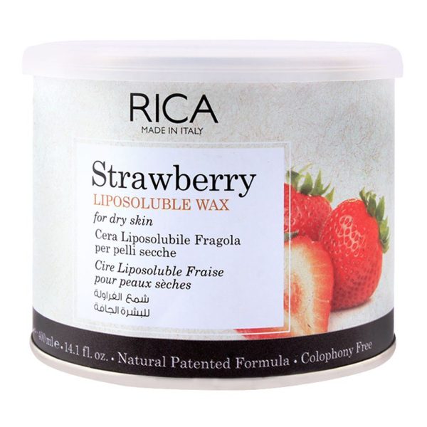 Rica Wax Liposoluble Strawberry Dry Skin 14.1Oz/400Ml