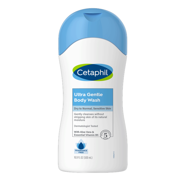 Cetaphil Ultra Gentle Body Wash With Aloe Vera Essantial Vitamin B5 500 ML