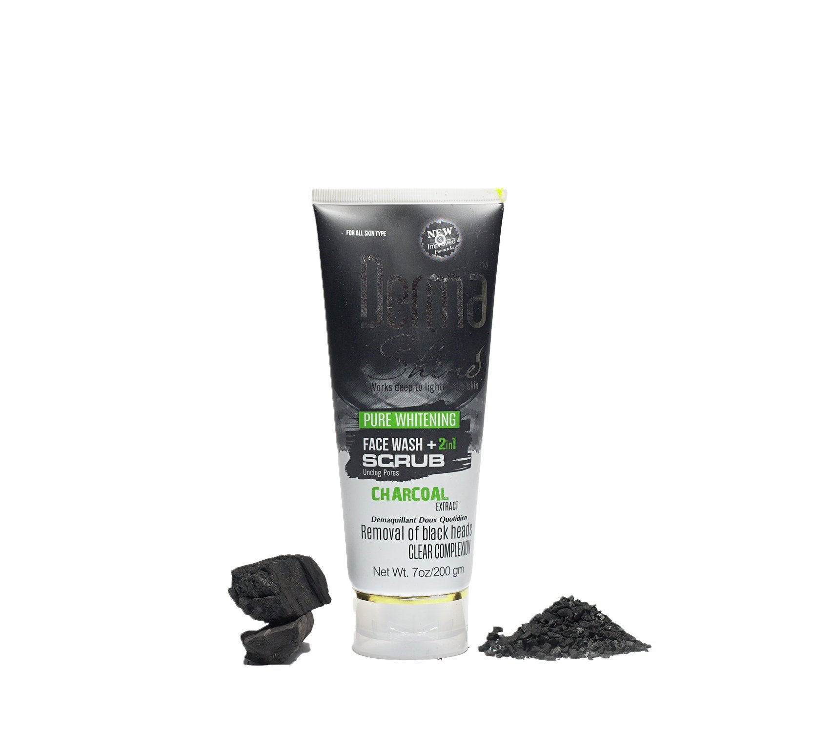 Derma Shine Charcoal Face Wash+ Scrub (2 in 1) 1 CharcoalScrub Derma Shine Charcoal Face Wash+ Scrub (2 in 1)