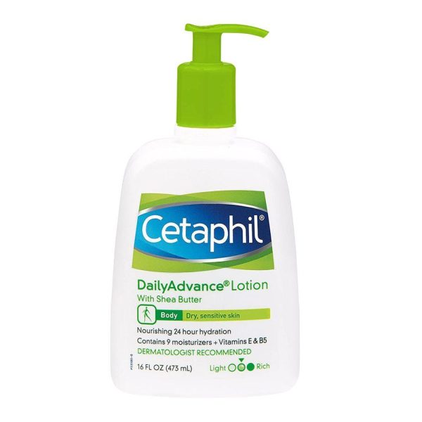 CETAPHIL DAILY ADVANCE LOTION WITH SHEA BUTTER DRY, SENSITIVE SKIN 16OZ/473ML