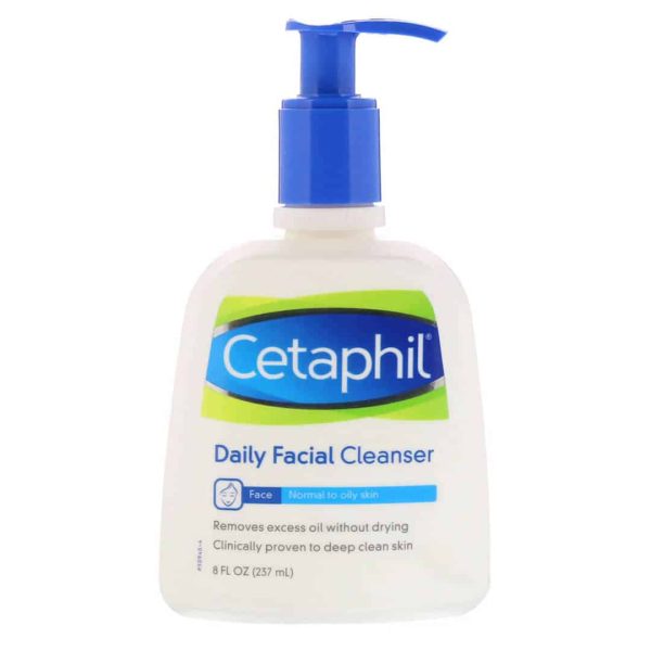 CETAPHIL DAILY FACIAL CLEANSER FACE NORMAL TO OILY SKIN 8OZ/237ML
