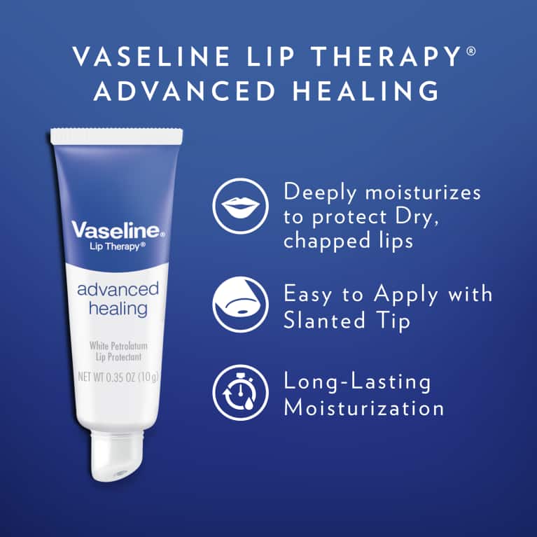 Vaseline Lip Therapy Advanced Healing Skin Protectant, Tube, 10gm 4 Vaseline Lip Therapy Advanced Healing Skin Protectant, Tube, 10gm - Image 2