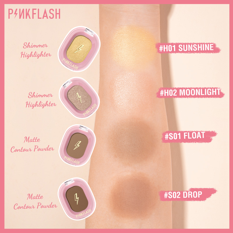 PINKFLASH Highlighter & Contour In 4 Shades 4 PINKFLASH Highlighter & Contour In 4 Shades - Image 2
