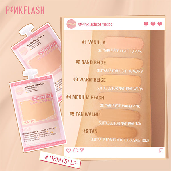 PINKFLASH OhMySelf Mini Foundation In 6 Shades 2 pinkflash ohmyself mini foundation in 6 shades 01 vanilla 1 PINKFLASH OhMySelf Mini Foundation In 6 Shades