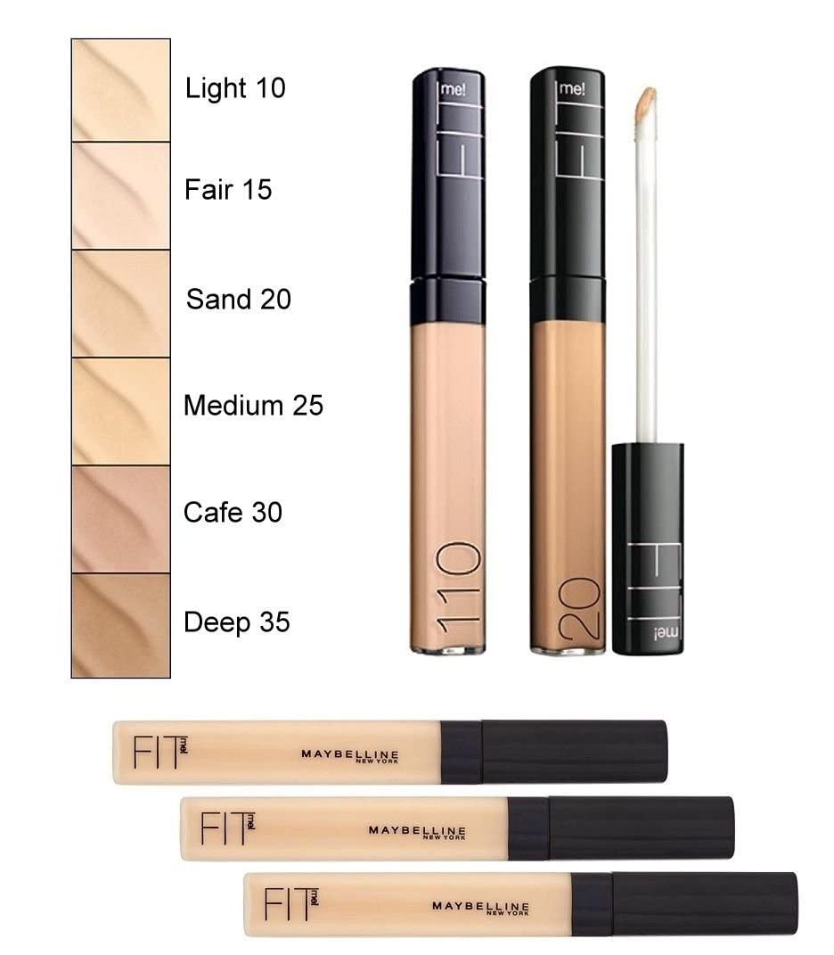 MAYBELLINE FIT ME CONCEALER ANTI-CERNES CORRECTOR In 6 Shades 1 maybelline fit me concealer anti cernes corrector in 6 shades cafe 30 MAYBELLINE FIT ME CONCEALER ANTI-CERNES CORRECTOR In 6 Shades