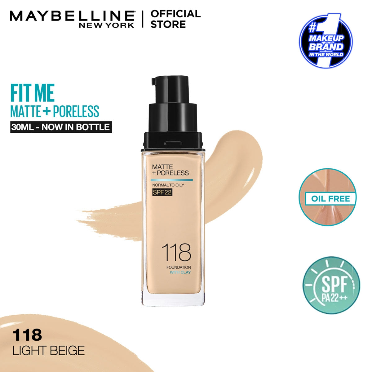 Maybelline Fit Me Matte Foundation (Pump) 30Ml In 9 Shades 10 Maybelline Fit Me Matte Foundation (Pump) 30Ml In 9 Shades - Image 8