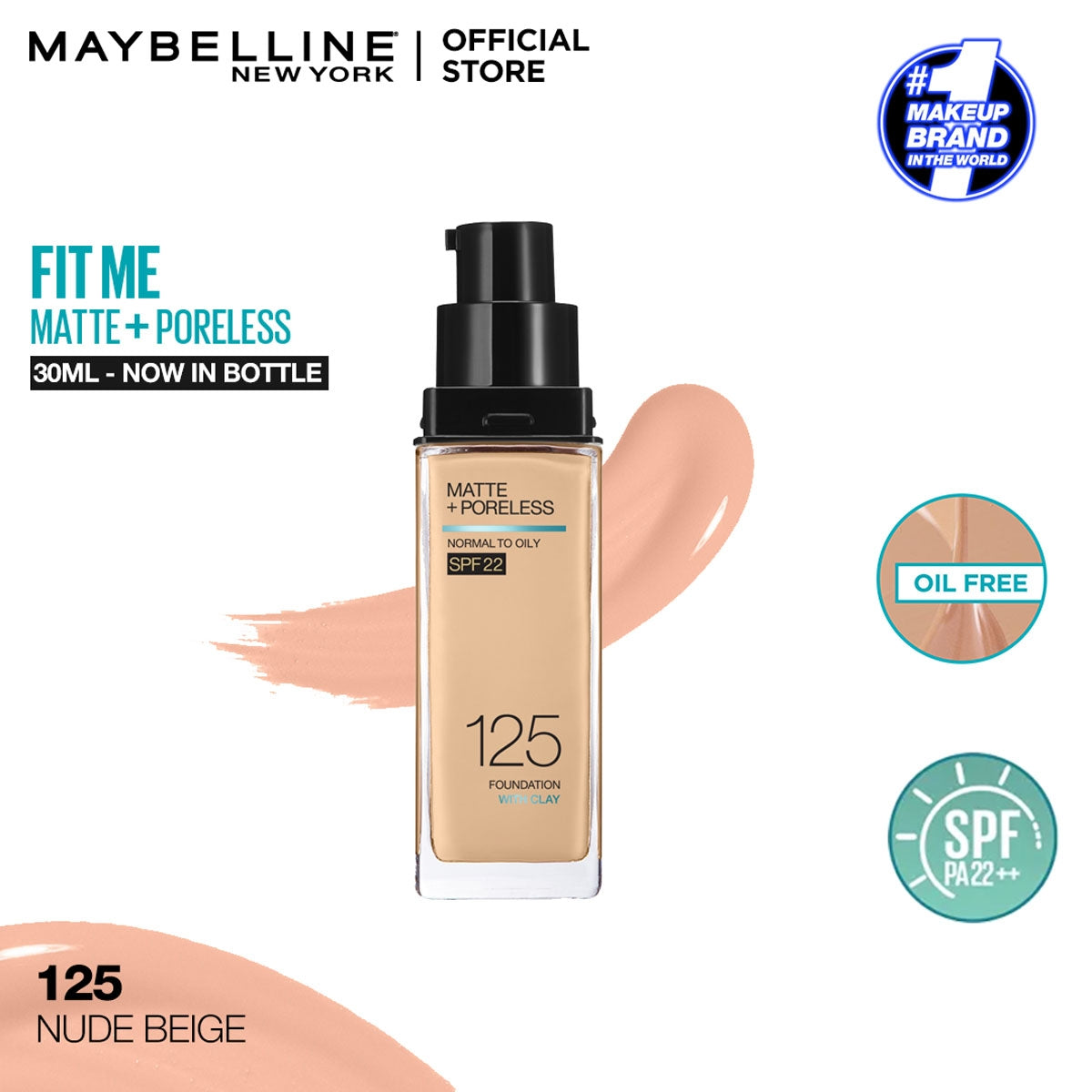 Maybelline Fit Me Matte Foundation (Pump) 30Ml In 9 Shades 4 Maybelline Fit Me Matte Foundation (Pump) 30Ml In 9 Shades - Image 2
