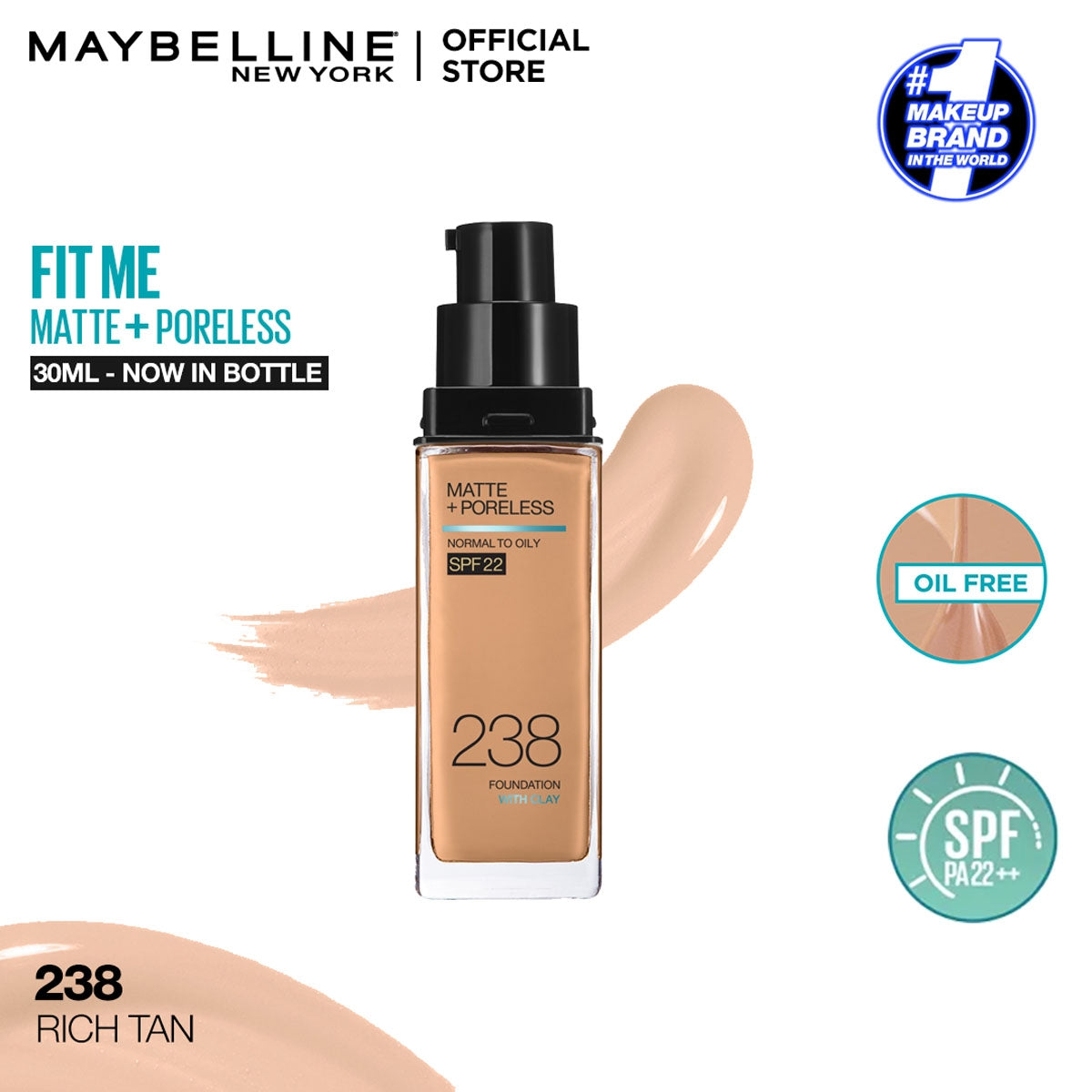 Maybelline Fit Me Matte Foundation (Pump) 30Ml In 9 Shades 8 Maybelline Fit Me Matte Foundation (Pump) 30Ml In 9 Shades - Image 6